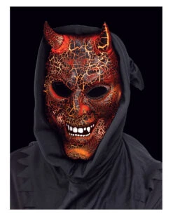 Glühende Teufelsmaske Mit Lichteffekt -Schattenfest Verkäufe gluehende teufelsmaske mit licht und sound devil maske fuer halloween smoldering fx devil mask 31144 2