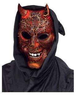 Glühende Teufelsmaske Mit Lichteffekt -Schattenfest Verkäufe gluehende teufelsmaske mit licht und sound devil maske fuer halloween smoldering fx devil mask 31144