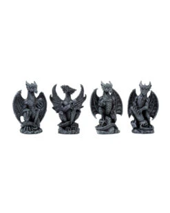 Gothic Drachen Stehend 4er Set