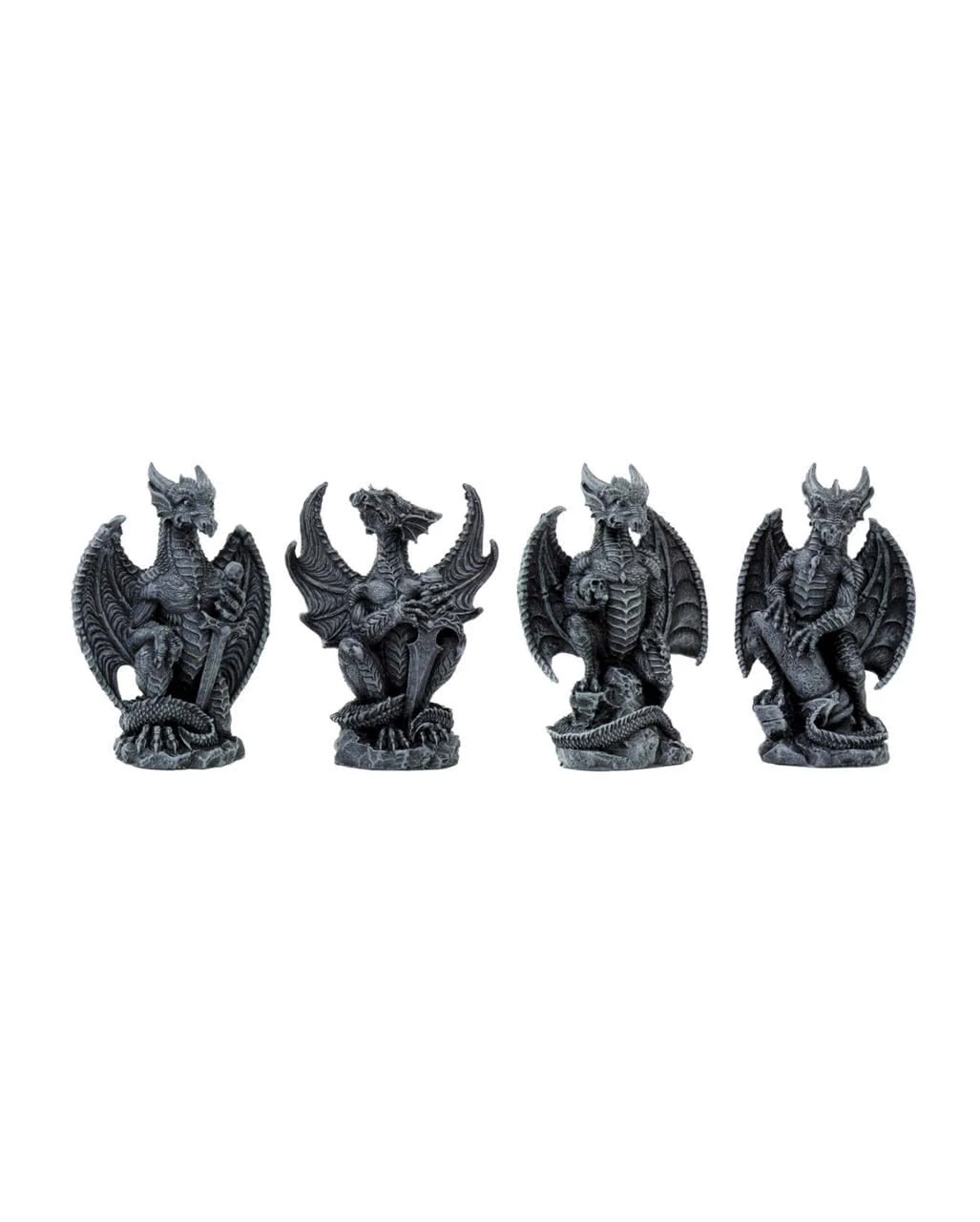 Gothic Drachen Stehend 4er Set 1 Gothic Drachen Stehend 4er Set