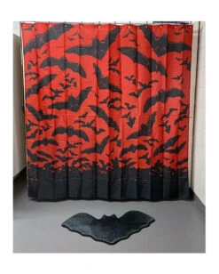 Gothic Duschvorhang Mit Fledermäusen -Schattenfest Verkäufe gothic duschvorhang mit fledermaeusen mystic bats shower curtain gothic wohnaccessoire gothic deko 50720 03