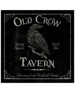 Gothic Metallschild "Old Crow Tavern" 20cm