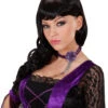 Gothic Blumen Halsband Violett/schwarz