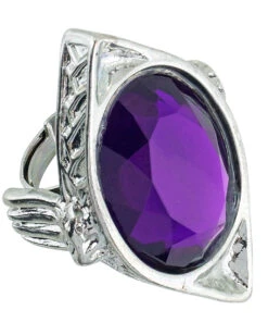 Gothic Ring Mit Violettem Stein