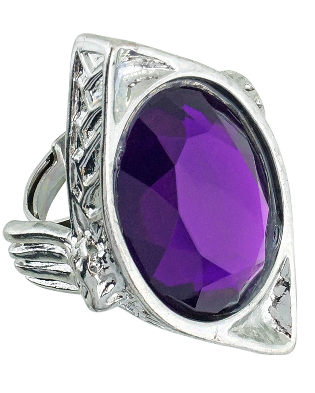 Gothic Ring Mit Violettem Stein 1 Gothic Ring Mit Violettem Stein