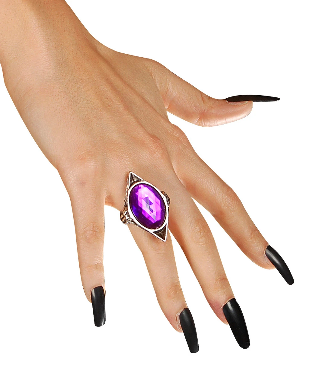 Gothic Ring Mit Violettem Stein 2 Gothic Ring Mit Violettem Stein – Bild 2