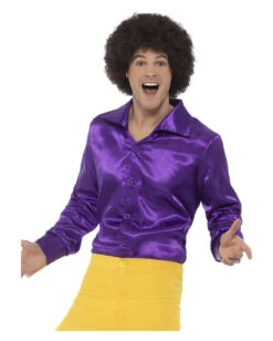 60s Disco Hemd Violett