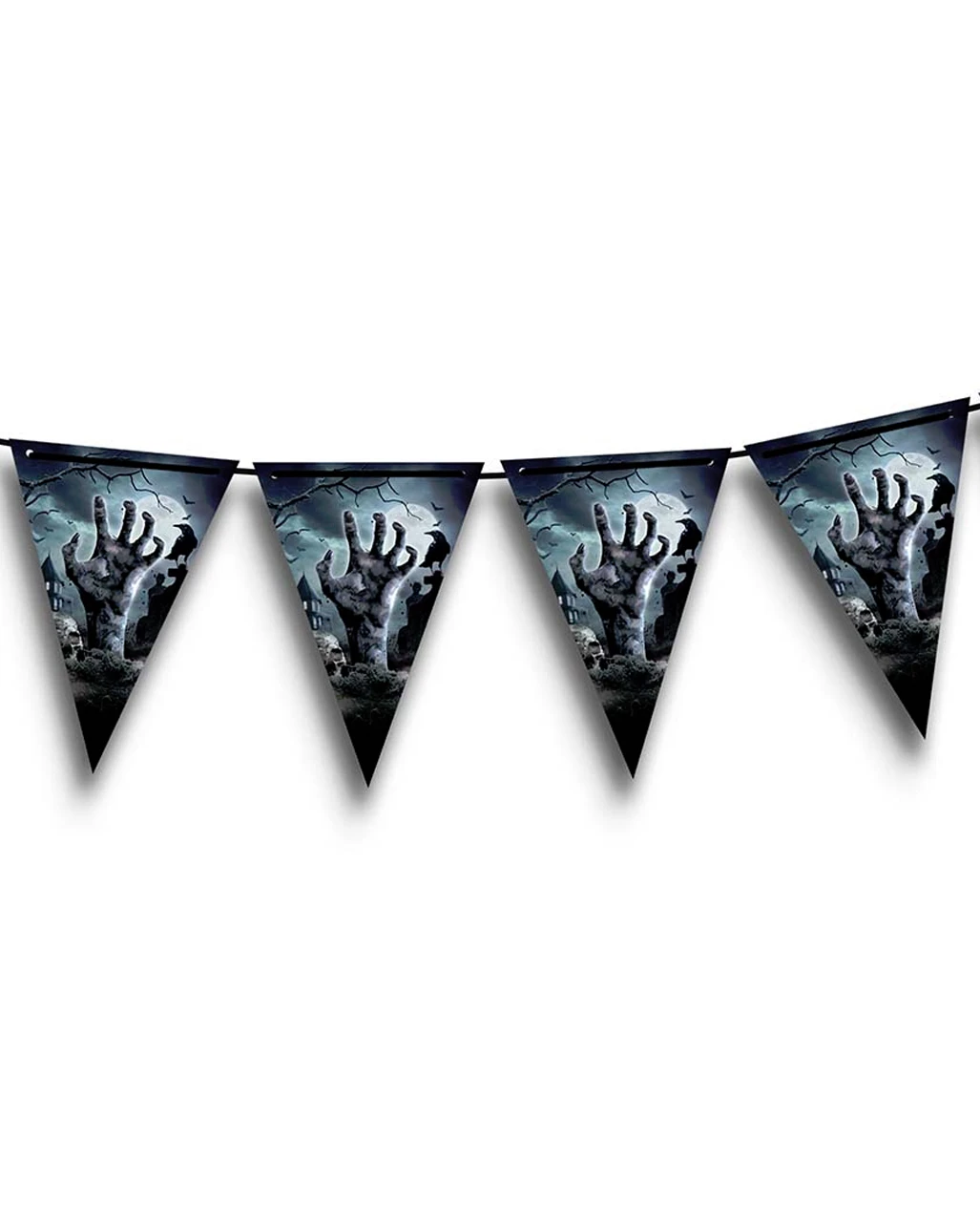 Halloween Zombie Friedhof Wimpel Girlande 3m 1 Halloween Zombie Friedhof Wimpel Girlande 3m