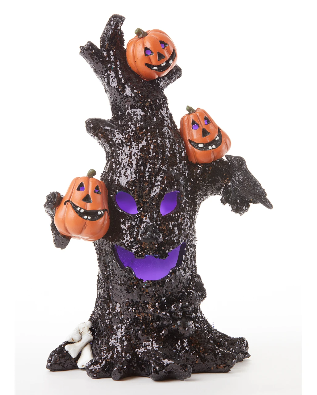 Halloween Glitzer Baum Mit Beleuchtung 25cm 1 Halloween Glitzer Baum Mit Beleuchtung 25cm