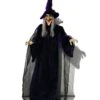Halloween Hexe Mit Leuchtenden Augen & Sound 175cm