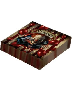 Halloween Horrorclown Circus Servietten 12 St. -Schattenfest Verkäufe halloween horrorclown circus servietten halloween horror clown circus napkins horror zirkus dekoration 53171 3