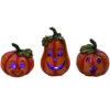 Halloween Kürbis Dekofigur In Holzoptik 3er Set