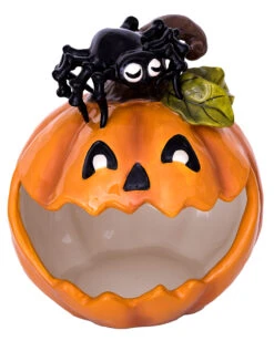 Halloween Kürbis Keramik Süßigkeiten Schale 21cm