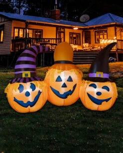 Halloween Kürbis Trio Aufblasfigur 120 Cm