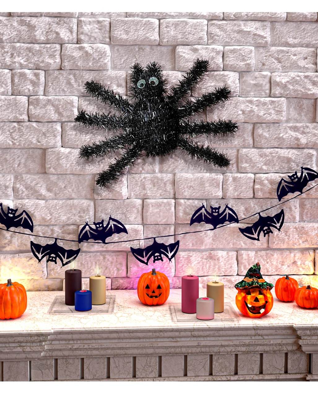 Halloween Spinne Aus Lametta 2 Halloween Spinne Aus Lametta – Bild 2