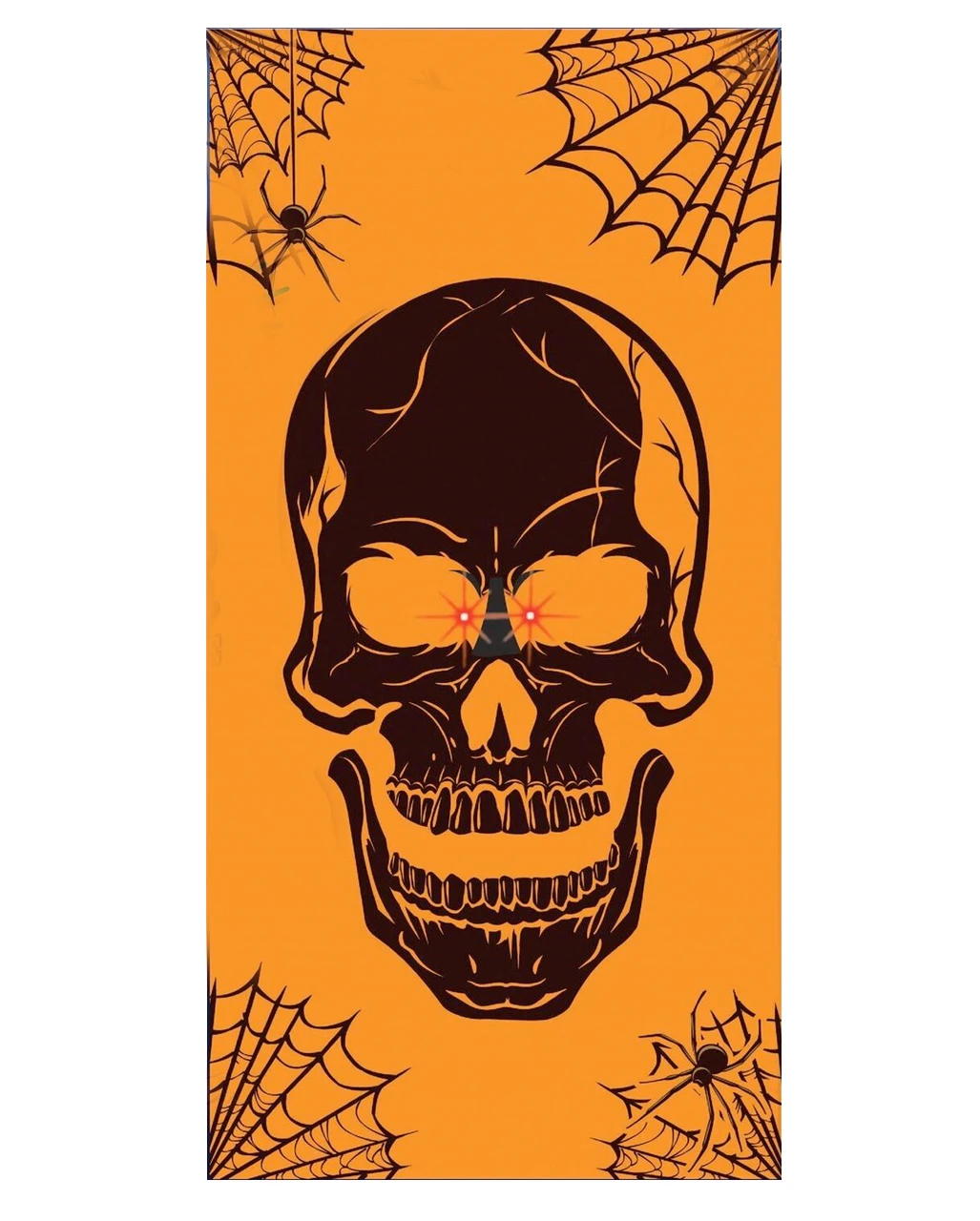 Totenkopf Türfolie Mit LED 1 Totenkopf Türfolie Mit LED