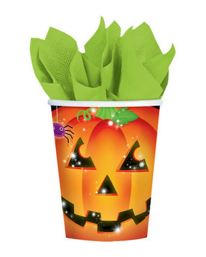 Halloween Kürbis Pappbecher 1 Halloween Kürbis Pappbecher
