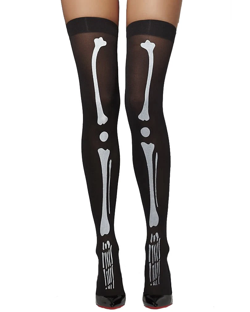 Halterlose Strümpfe Skelett 1 Halterlose Strümpfe Skelett