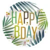 Happy Birthday Folienballon Mit Palmblätter 45cm