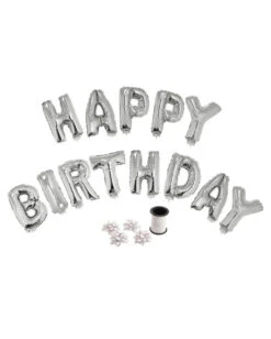 Happy Birthday Folienballon Set 14-tlg. -Schattenfest Verkäufe happy birthday folienballon set happy birthday foil ballonset luftballons kaufen 51775 02
