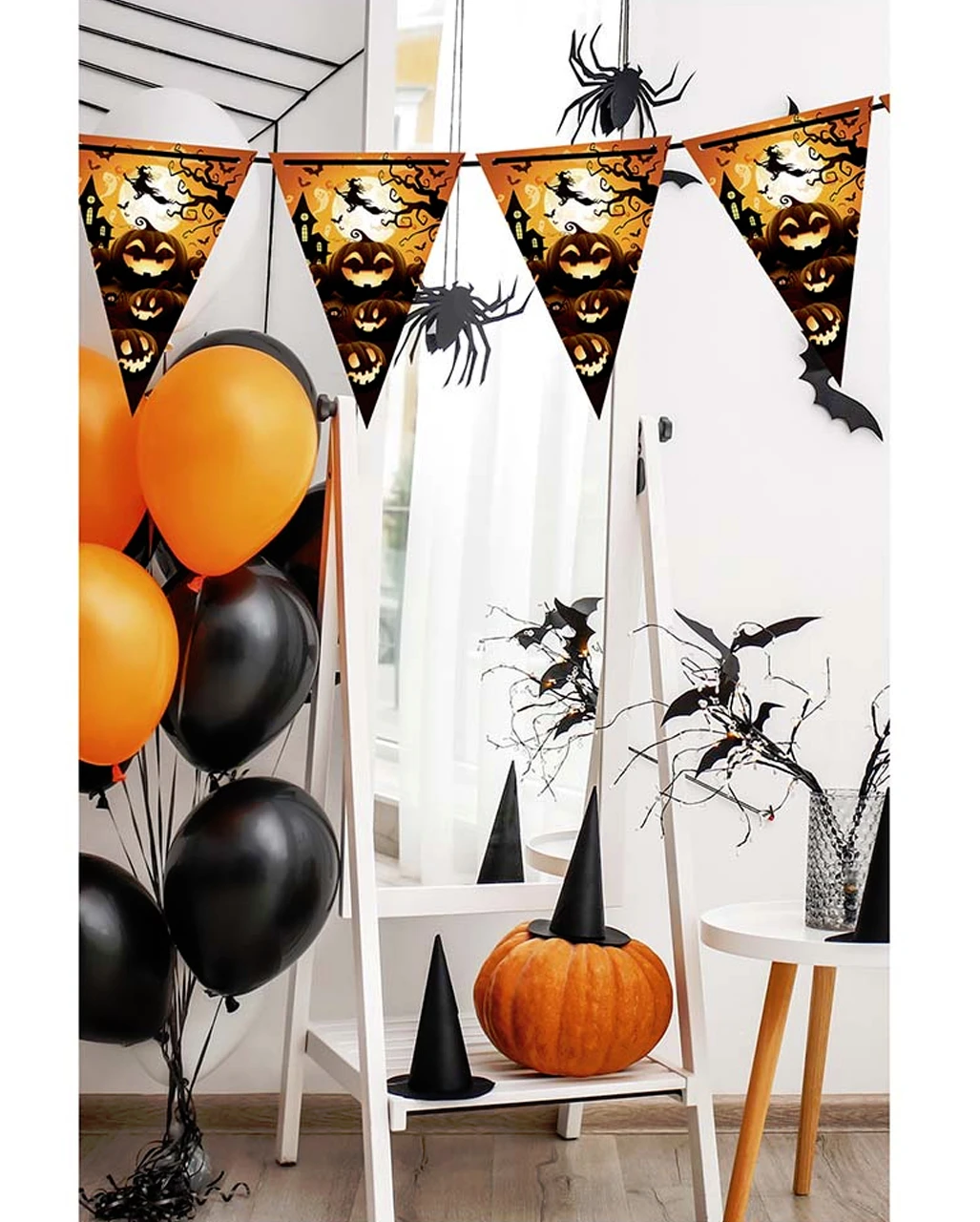 Happy Halloween Kürbis Wimpel Girlande 3m 3 Happy Halloween Kürbis Wimpel Girlande 3m – Bild 3