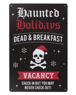 Haunted Holidays Dead & Breakfast Metall Schild