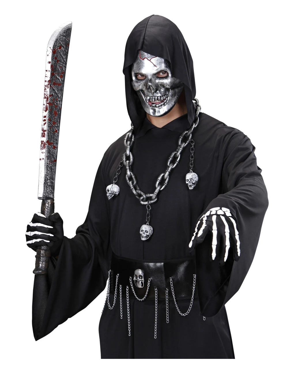 Henker Halskette Mit Totenköpfe 2 Henker Halskette Mit Totenköpfe – Bild 2