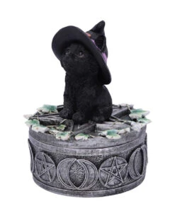 Hexenkatze Auf Pentagramm Box 15cm -Schattenfest Verkäufe hexenkatze auf pentagramm box 15cm witchs cat familiar box figurine gothic deko und wohnaccessoires 52299 2