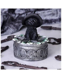 Hexenkatze Auf Pentagramm Box 15cm -Schattenfest Verkäufe hexenkatze auf pentagramm box 15cm witchs cat familiar box figurine gothic deko und wohnaccessoires 52299 7