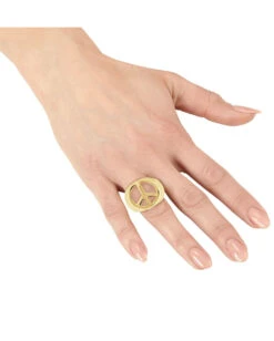 Hippie Ring Peace & Love -Schattenfest Verkäufe hippie ring peace and love hippie schmuck hippie kostuemzubehoer 22896 02