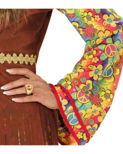 Hippie Ring Peace & Love -Schattenfest Verkäufe hippie ring peace and love hippie schmuck hippie kostuemzubehoer 22896 03