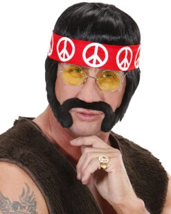 Hippie Ring Peace & Love -Schattenfest Verkäufe hippie ring peace and love hippie schmuck hippie kostuemzubehoer bild01 22896