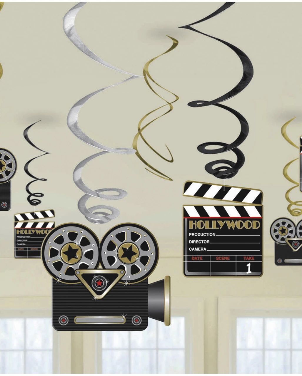 Hollywood Swirl Deko 12-teilig 2 Hollywood Swirl Deko 12-teilig – Bild 2