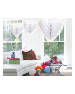 Honigwaben Herz Weiß Mit Spitze