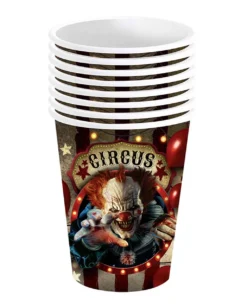Horrorclown Circus Pappbecher Klein 6 St. -Schattenfest Verkäufe horrorclown circus pappbecher klein horror clown circus paper cup small horror zirkus dekoration 53172 3