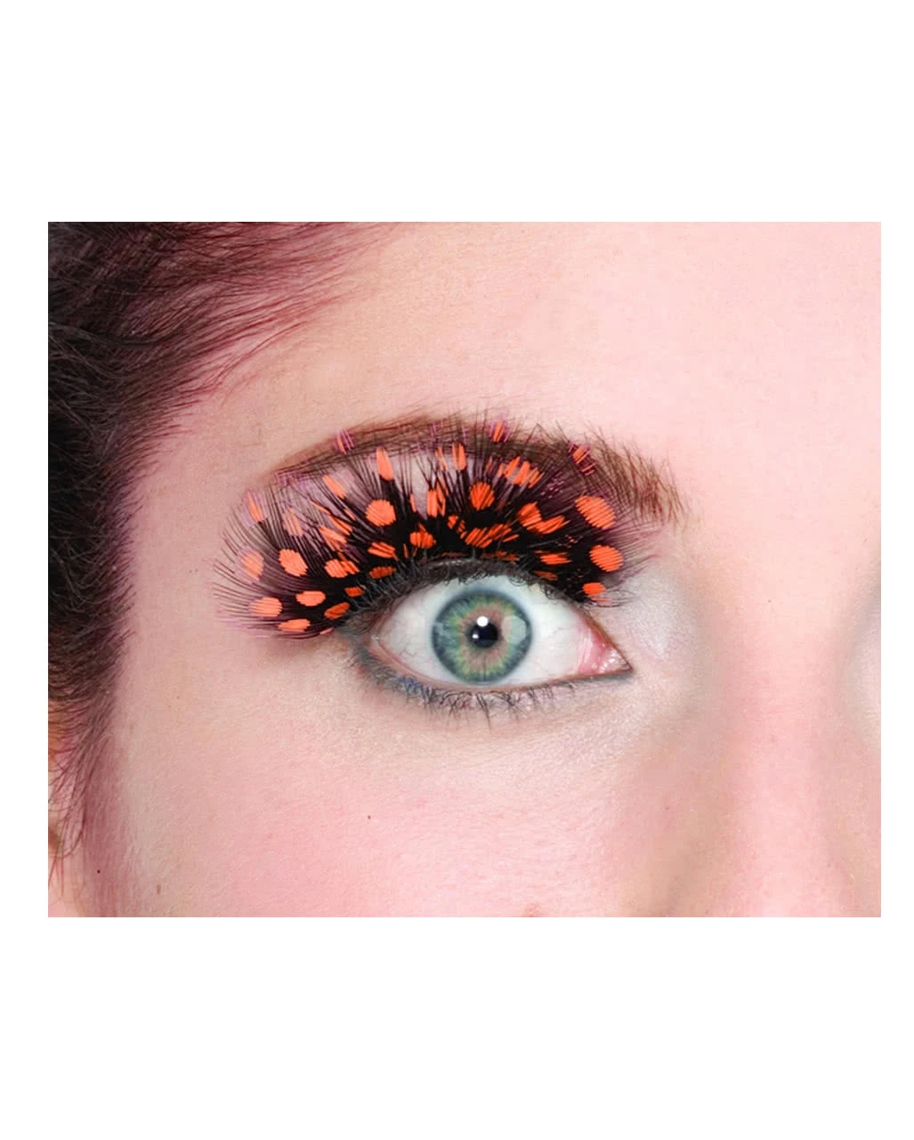 Federwimpern Orange Gepunktet 1 Federwimpern Orange Gepunktet
