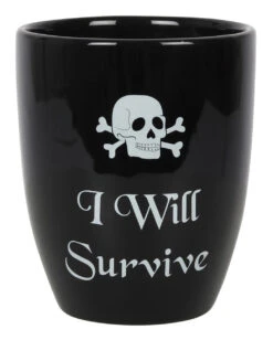 "I Will Survive" Gothic Blumentopf 14cm