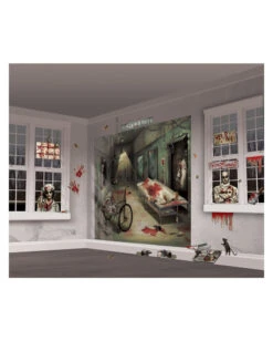 Irrenanstalt Wandfolie 32-teilig