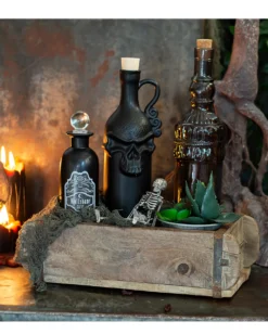 Antike Giftflasche Kristallschliff Eckig 23cm 5 Antike Giftflasche Kristallschliff Eckig 23cm -Schattenfest Verkäufe jekyll and hyde giftflasche jekyll and hyde poision bottle halloween tischdeko gothic homeware 52022 07 1