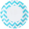 Karibik Blaue Zick-Zack Pappteller 8 St.