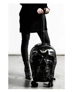 KILLSTAR Totenkopf Reisekoffer -Schattenfest Verkäufe killstar totenkopf reisekoffer killstar tomb travel suitcase gothic accessoire gothic homeware 51919 03