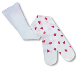 Kinder Herzstrumpfhose Weiß