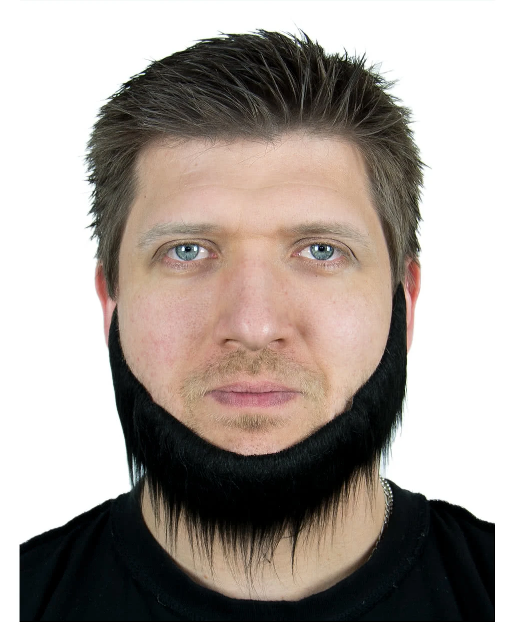 Schwarzer Backen-Kinn-Bart 1 Schwarzer Backen-Kinn-Bart