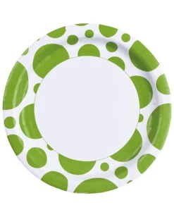 Kiwi Grüne Dots Pappteller 8 St.