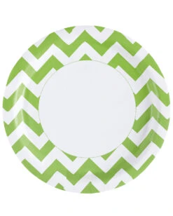 Kiwi Grüne Zick-Zack Pappteller 8 St.
