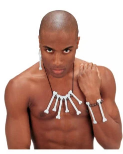 Neandertaler Knochenschmuck -Schattenfest Verkäufe knochen schmuckset bones jewelry kostuemzubehoer neandertaler kette steinzeitschmuck 18472 004