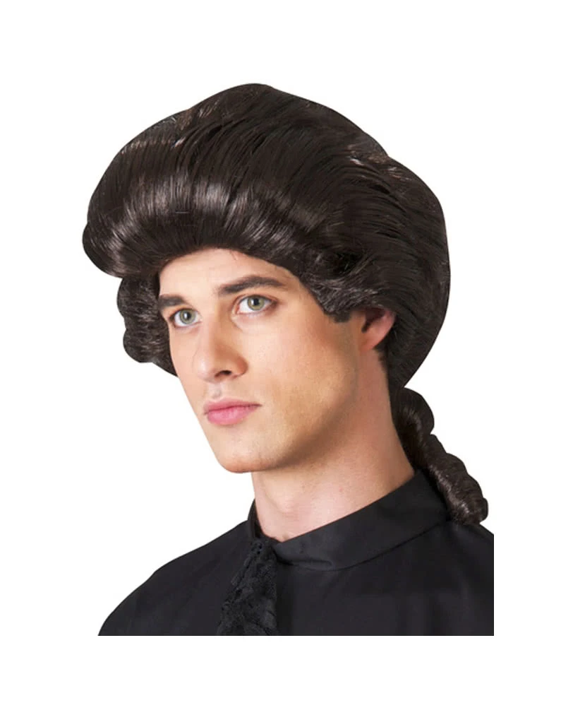 Barock Männerperücke Braun 1 Barock Männerperücke Braun