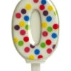 Konfetti Zahlenkerze Nr. 0 (6,5cm)
