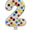 Konfetti Zahlenkerze Nr. 2 (6,5cm)