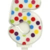 Konfetti Zahlenkerze Nr. 5 (6,5cm)